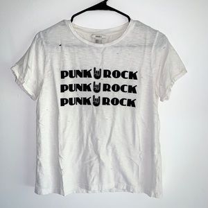 White Punk Rock Tee
